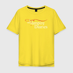 Футболка оверсайз мужская The Vampire Diaries, цвет: желтый
