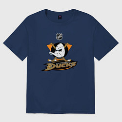 Футболка оверсайз мужская NHL: Anaheim Ducks, цвет: тёмно-синий