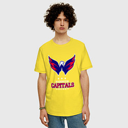 Футболка оверсайз мужская Washington Capitals, цвет: желтый — фото 2