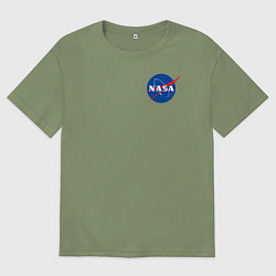 Футболка оверсайз мужская NASA, цвет: авокадо