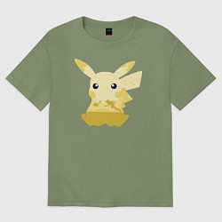 Футболка оверсайз мужская Pikachu Shadow, цвет: авокадо