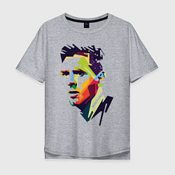 Футболка оверсайз мужская Lionel Messi: fun-art, цвет: меланж