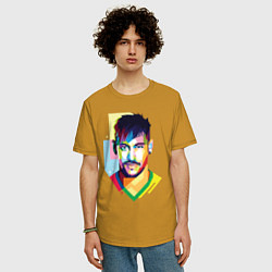 Футболка оверсайз мужская Neymar: fun-art, цвет: горчичный — фото 2