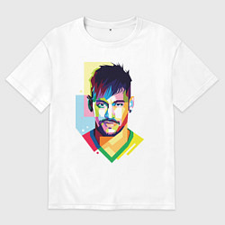 Футболка оверсайз мужская Neymar: fun-art, цвет: белый