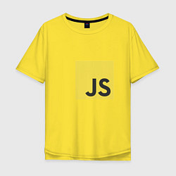 Мужская футболка оверсайз JS return true; (black)