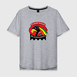 Футболка оверсайз мужская Chicago Blackhawks Hockey, цвет: меланж