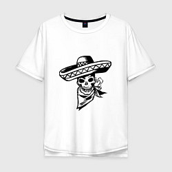 Мужская футболка оверсайз Мексиканский череп