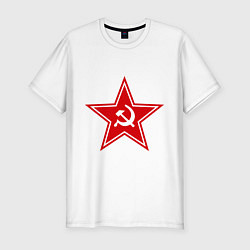 Мужская slim-футболка Звезда СССР