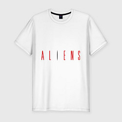 Футболка slim-fit ALIENS, цвет: белый