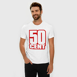 Футболка slim-fit 50 cent, цвет: белый — фото 2