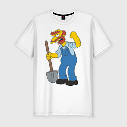 Мужская slim-футболка Groundskeeper Willie