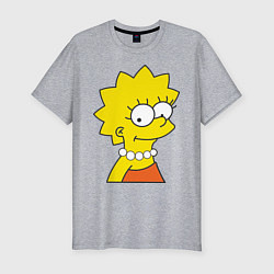 Футболка slim-fit Lisa Simpson, цвет: меланж