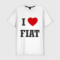 Мужская slim-футболка I love Fiat