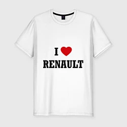 Мужская slim-футболка I love Renault