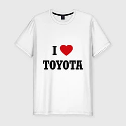 Мужская slim-футболка I love Toyota