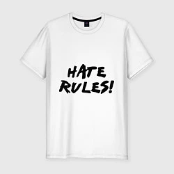 Мужская slim-футболка Hate rules