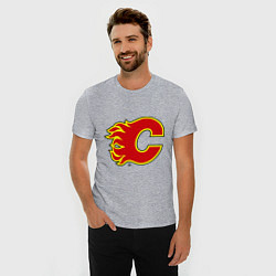 Футболка slim-fit Calgary Flames, цвет: меланж — фото 2