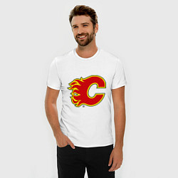 Футболка slim-fit Calgary Flames, цвет: белый — фото 2