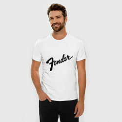 Футболка slim-fit Fender, цвет: белый — фото 2