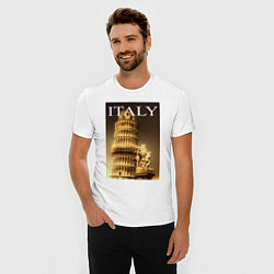 Футболка slim-fit Leaning tower of Pisa, цвет: белый — фото 2