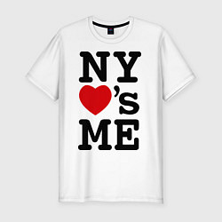 Футболка slim-fit NY loves me, цвет: белый