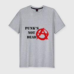 Футболка slim-fit Punks not dead, цвет: меланж