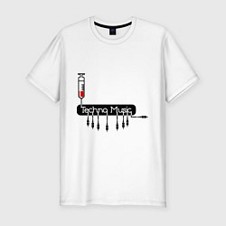 Мужская slim-футболка Techno Music Dope