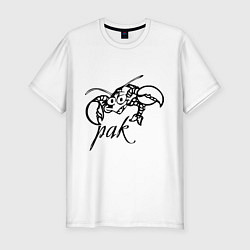 Мужская slim-футболка Рак: Знак зодиака