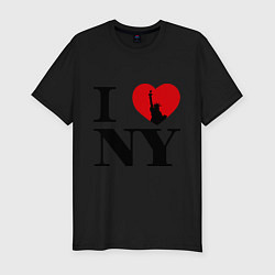 Мужская slim-футболка Freedom: I Love NY
