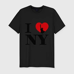 Футболка slim-fit Freedom: I Love NY, цвет: черный