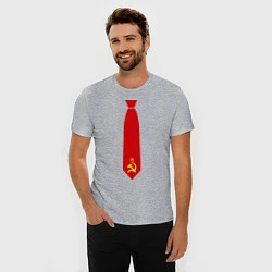 Футболка slim-fit Советский галстук, цвет: меланж — фото 2