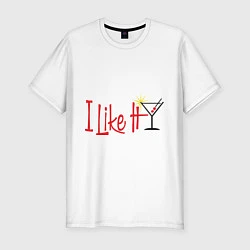 Мужская slim-футболка I like it martini