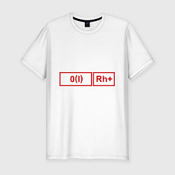 Мужская slim-футболка Группа крови 1, резус +