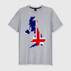 Футболка slim-fit Великобритания (Great Britain), цвет: меланж