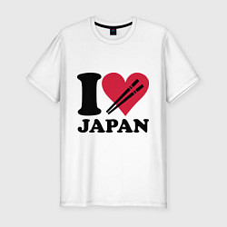 Мужская slim-футболка I love Japan - Я люблю Японию