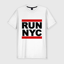 Футболка slim-fit Run NYC, цвет: белый