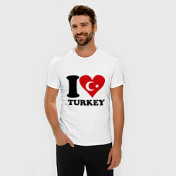 Футболка slim-fit I love turkey, цвет: белый — фото 2