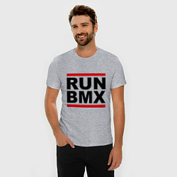 Футболка slim-fit RUN BMX, цвет: меланж — фото 2