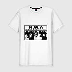 Футболка slim-fit NWA, цвет: белый