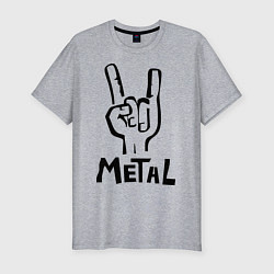 Мужская slim-футболка Metal
