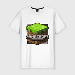 Футболка slim-fit Minecraft: Pocket Edition, цвет: белый