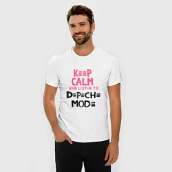 Футболка slim-fit Keep Calm & Listen Depeche Mode, цвет: белый — фото 2