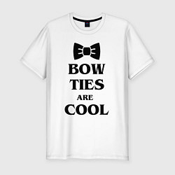 Мужская slim-футболка Bow ties are cool