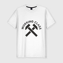 Футболка slim-fit Working class, цвет: белый