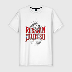 Футболка slim-fit Russian Jiu Jitsu, цвет: белый