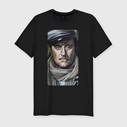Футболка slim-fit Остап Бендер: портрет, цвет: черный