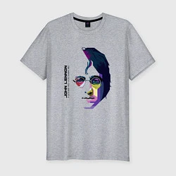 Футболка slim-fit John Lennon: Techno, цвет: меланж