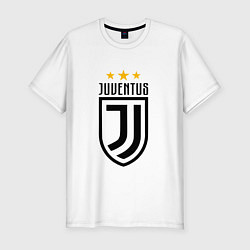 Футболка slim-fit Juventus FC: 3 stars, цвет: белый