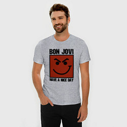 Футболка slim-fit Bon Jovi: Have a nice day, цвет: меланж — фото 2