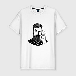 Мужская slim-футболка Мистер Борода